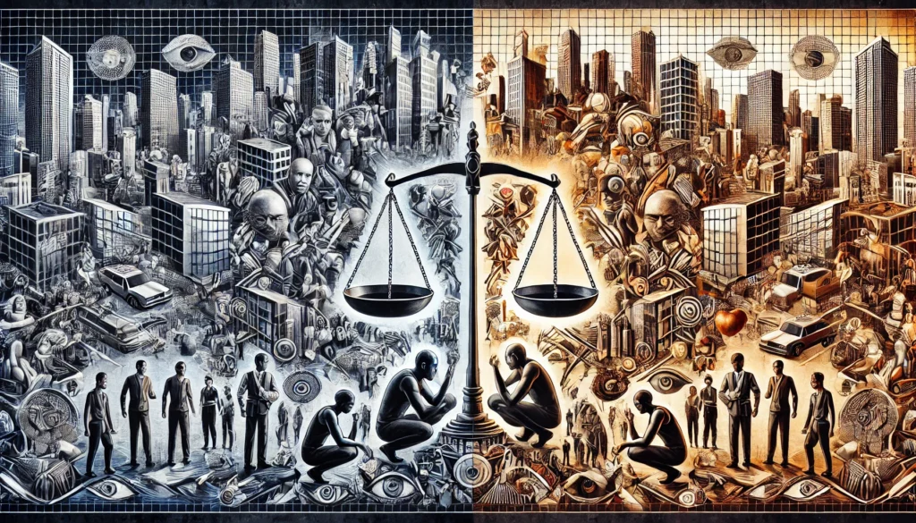 Graph showing the relationship between poverty and crime rates