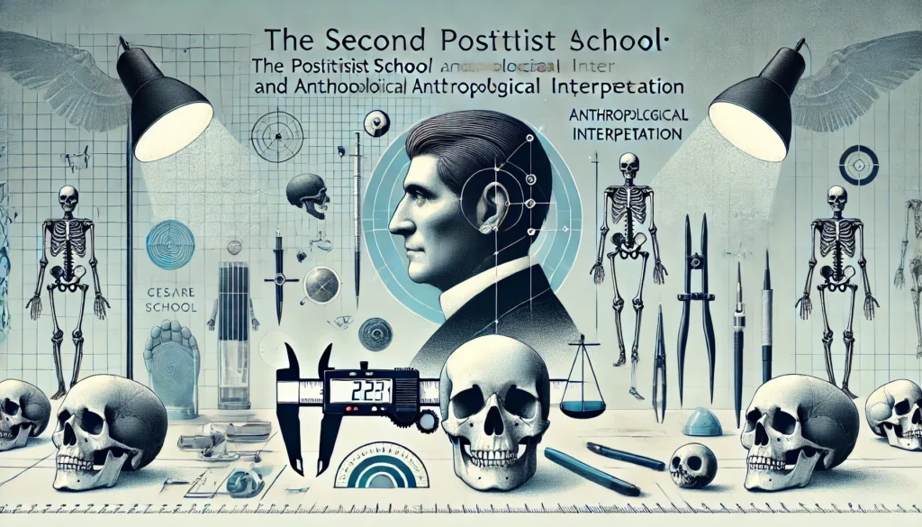 Image representing the Positivist School and anthropological interpretation in criminology.