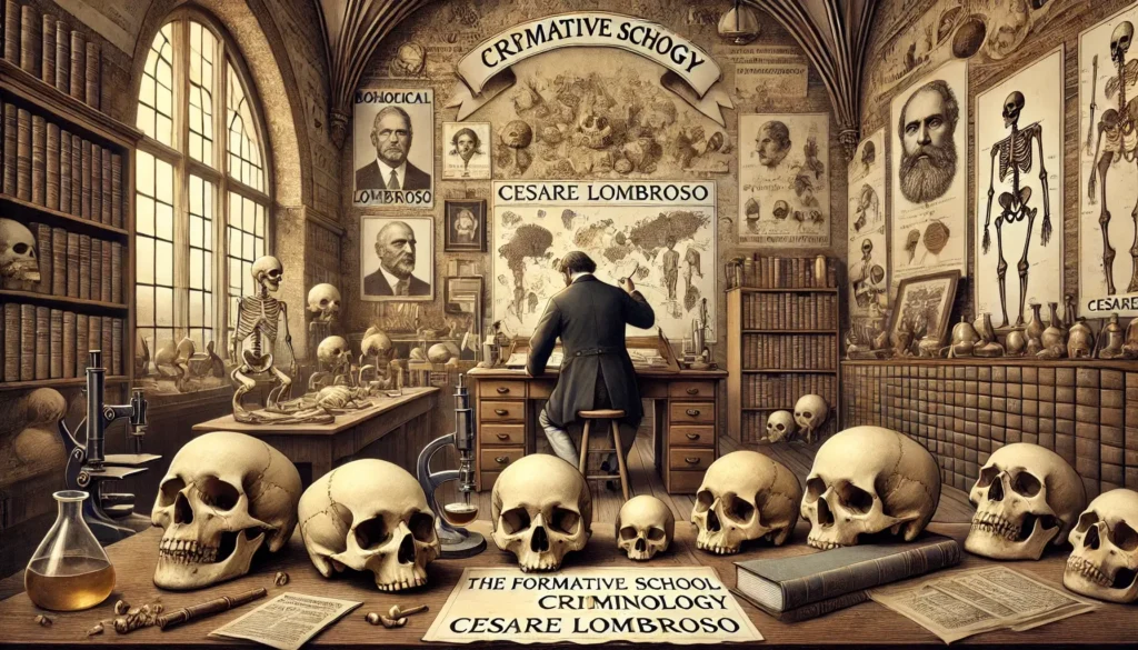 Illustration of the Formative School of Criminology